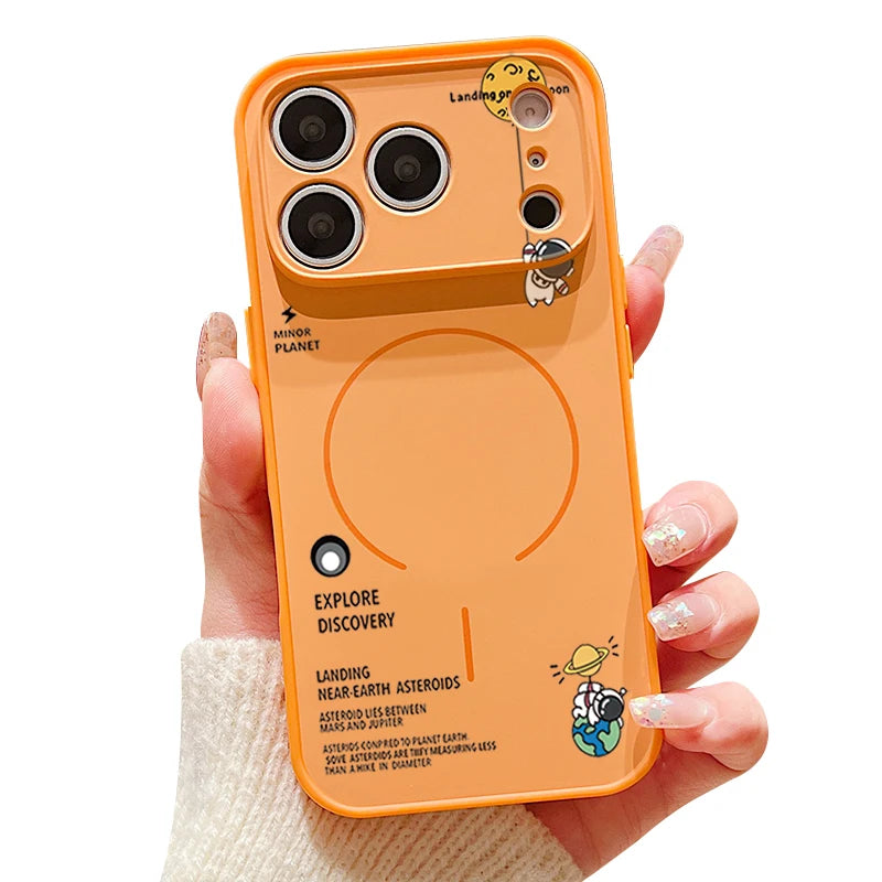 Hanging Astronaut Pattern Case for iPhone | Magnetic & Stylish Protection