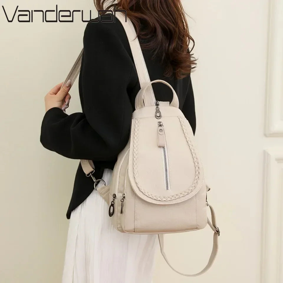 Stylish Women's Leather Backpack | Chic Travel Bag for All Occasions