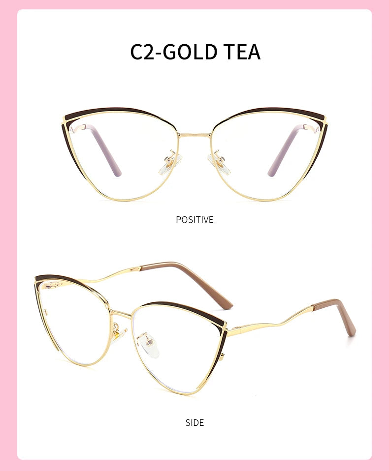 Personalized Cat Eye Glasses for Women | Customizable Style & Comfort