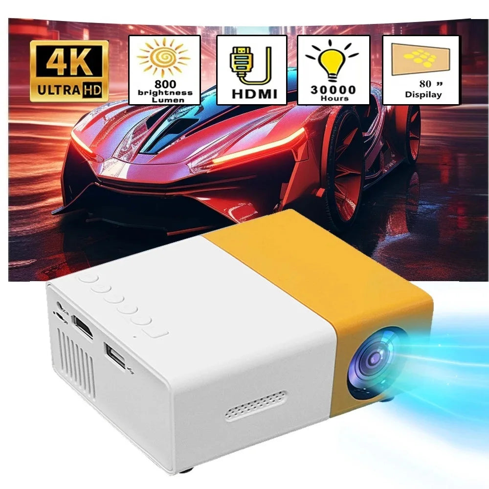 Mini Portable HD Projector | Ultra-Clear Mobile Projection