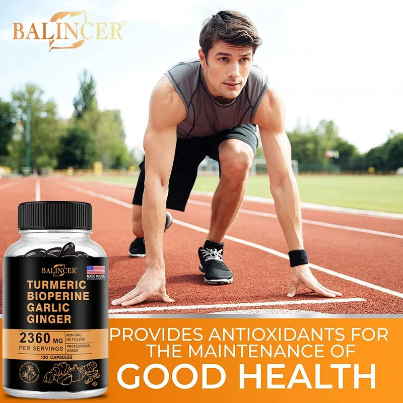 4-in-1 Turmeric Ginger Supplement for Joint & Immune Support