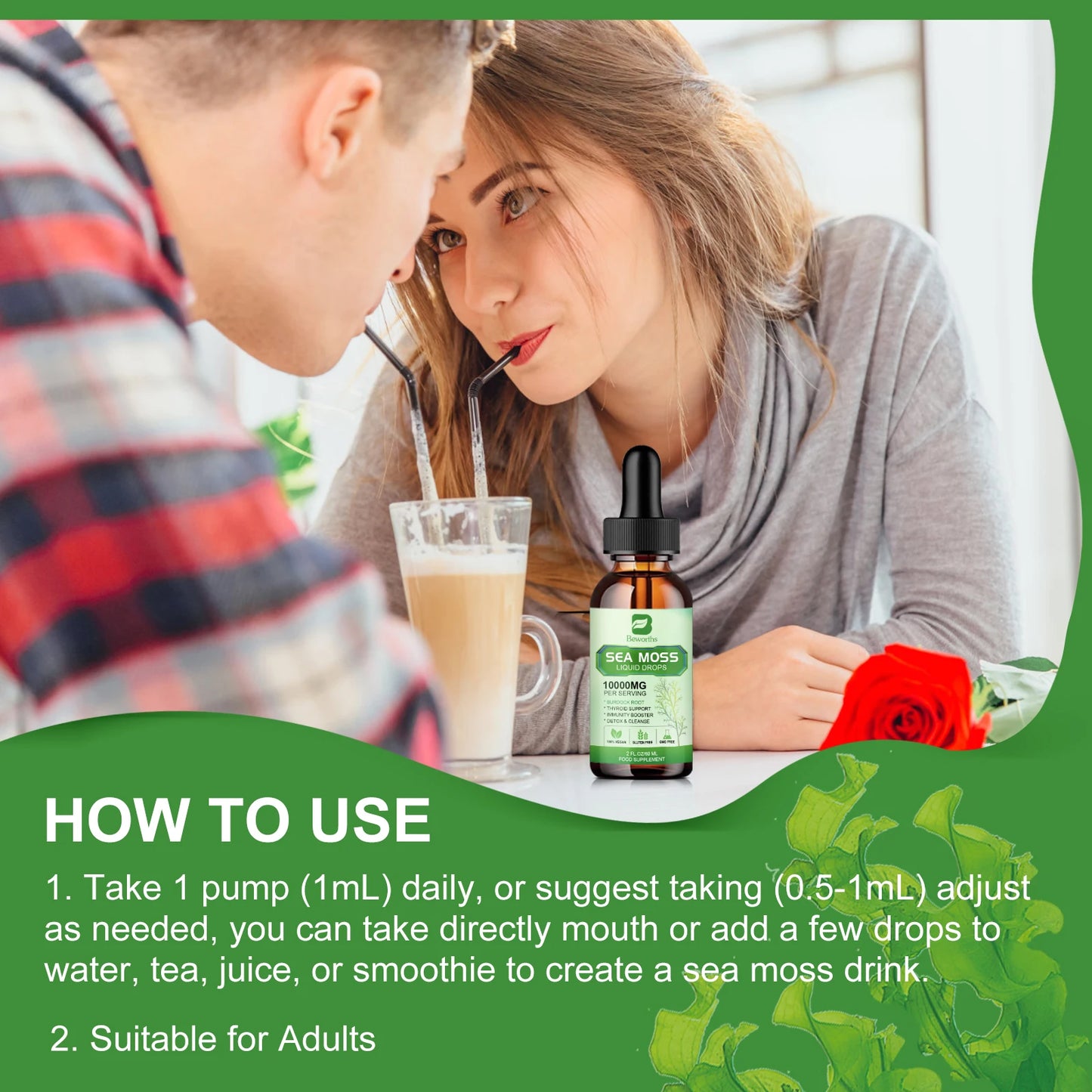 Sea Moss Liquid Drops | Immune Support & Antioxidant Supplement