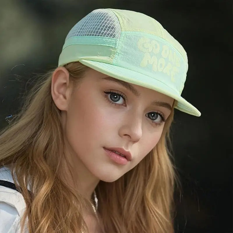 Short Brim Baseball Cap Japanese Fashion Adjustable Quick Drying UV Protection Hat for Outdoor Activities