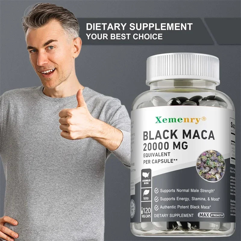 Black Maca Root Capsules | Enhance Energy & Reproductive Health