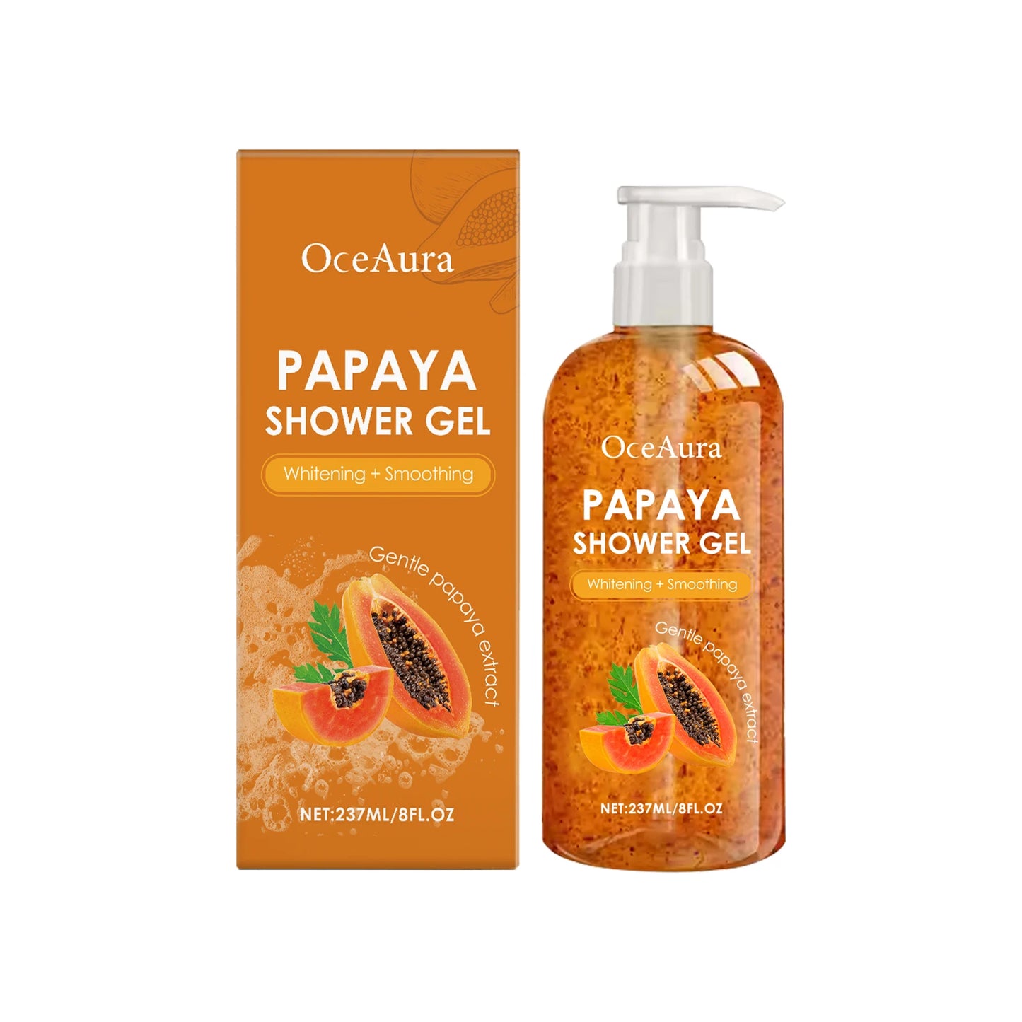 Whitening Papaya Shower Gel | Smoothing Cleansing Body Wash
