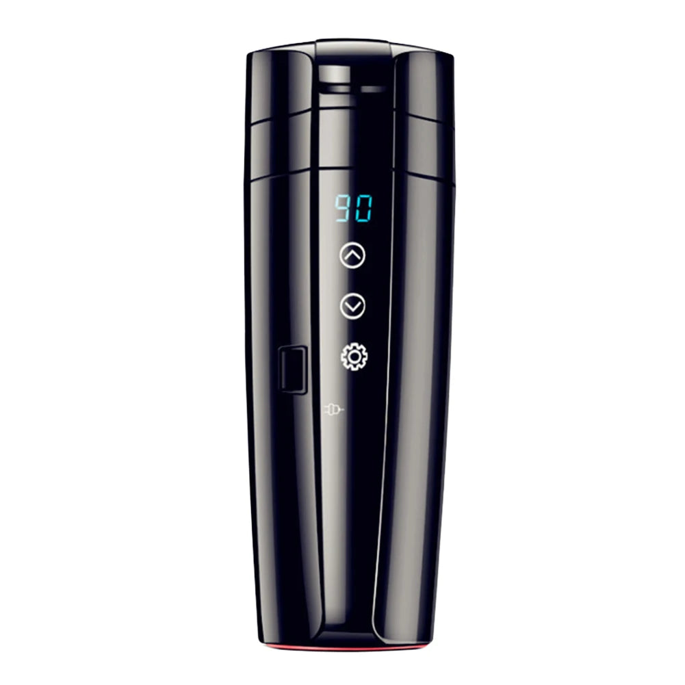 Electric Heated Car Mug with LCD Display | On-the-Go Beverage Warmer