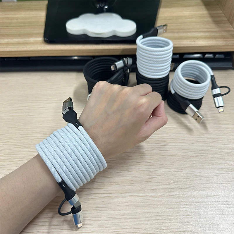 4 in 1 Magnetic Fast Charging Cable | Universal Compatibility & Durability