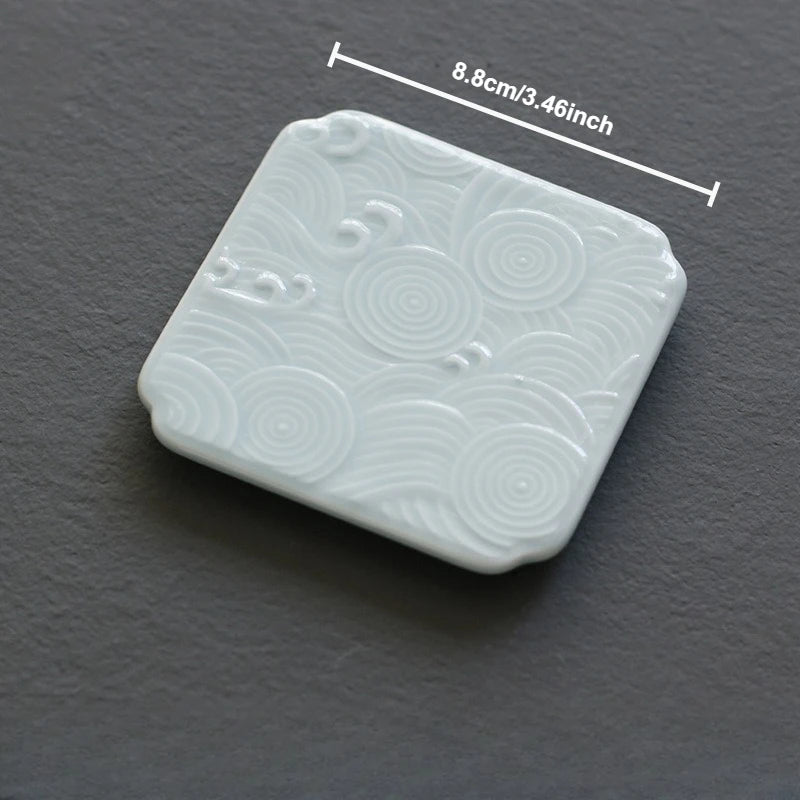 Ceramic Teacup Coaster | Elegant Tea Ceremony Accessories