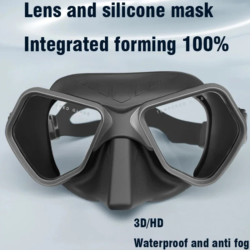 Professional Low Volume Diving Mask | Anti-Fog Silicone Snorkel Gear