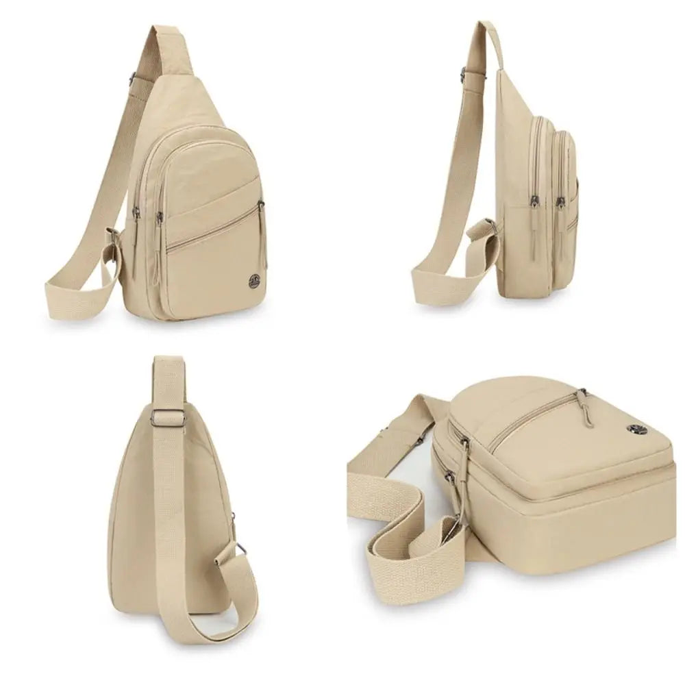 Spacious Waterproof Crossbody Bag | Lightweight Solid Color Messenger