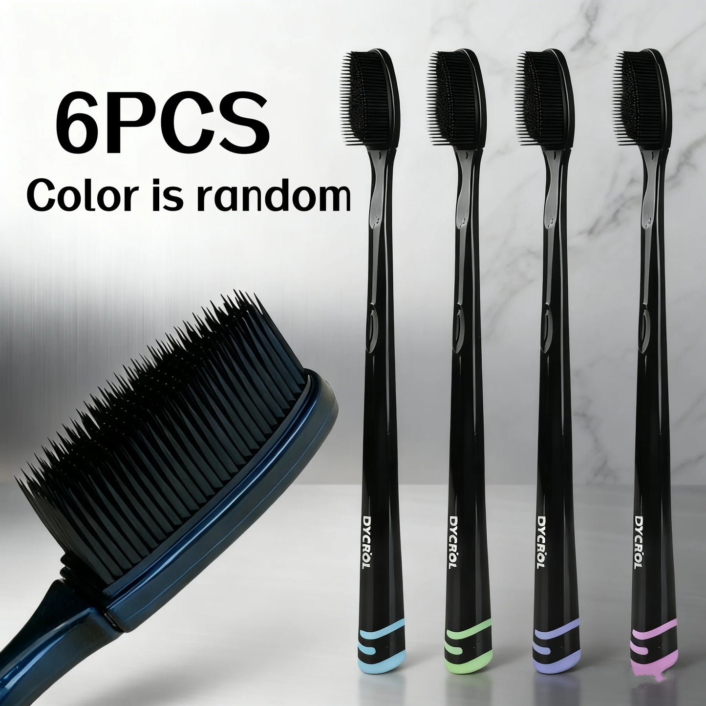 Silicone Bristle Toothbrush Sets | Colorful Deep Cleaning Tools