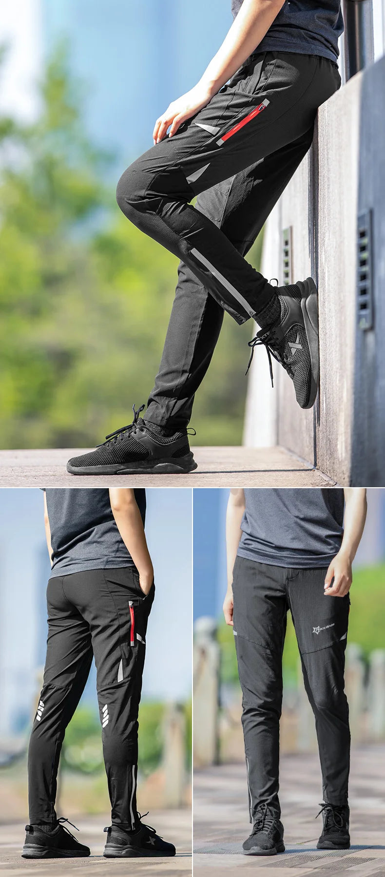 Breathable Cycling Pants for Men & Women | Full Length Sports Trousers
