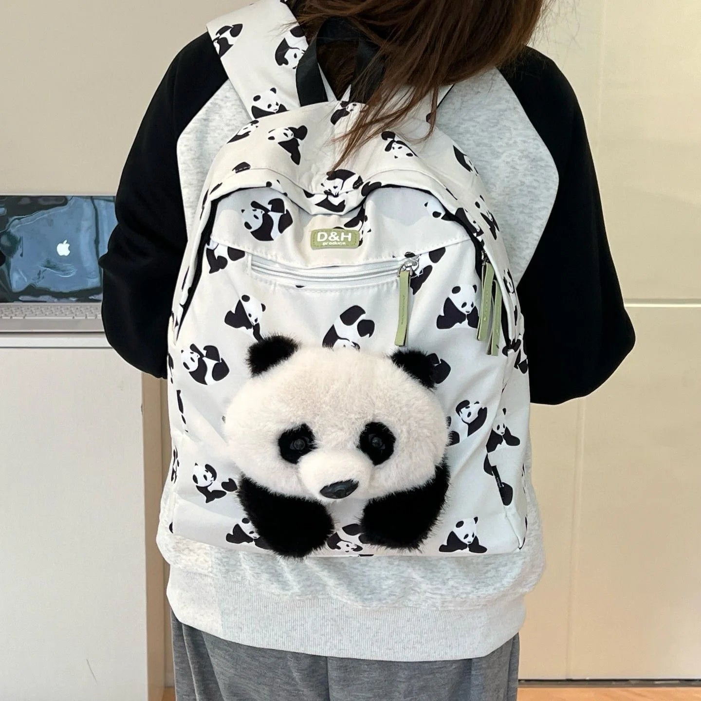 Cute Panda Backpack | Fashionable Lightweight School Bag for Students