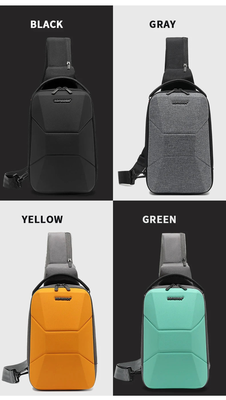 Men's Waterproof Chest Bag with USB Port | Stylish & Lightweight