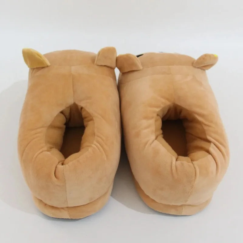 Cute Cartoon Bear Plush Slippers | Cozy Winter Home Shoes