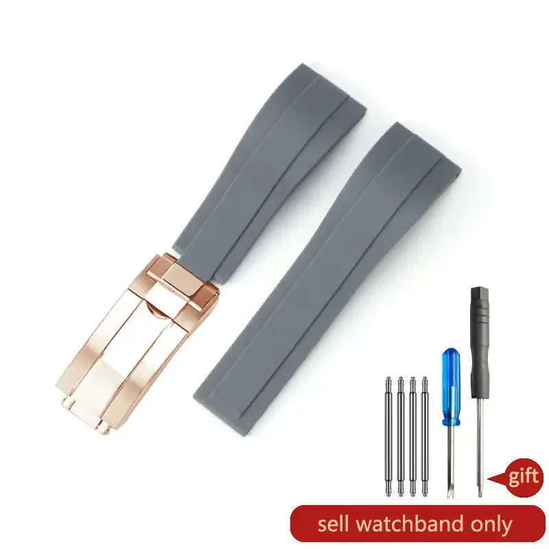 Durable Stainless Steel Butterfly Buckle Watch Strap for Men