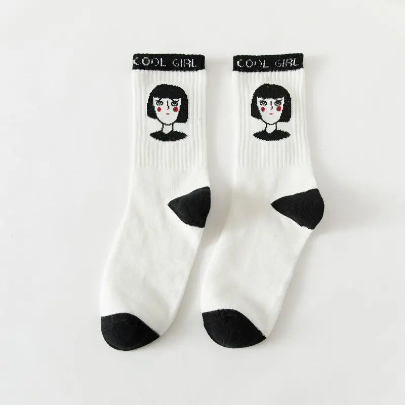 Cute Patterned Cotton Crew Socks for Women | Fun & Stylish Designs
