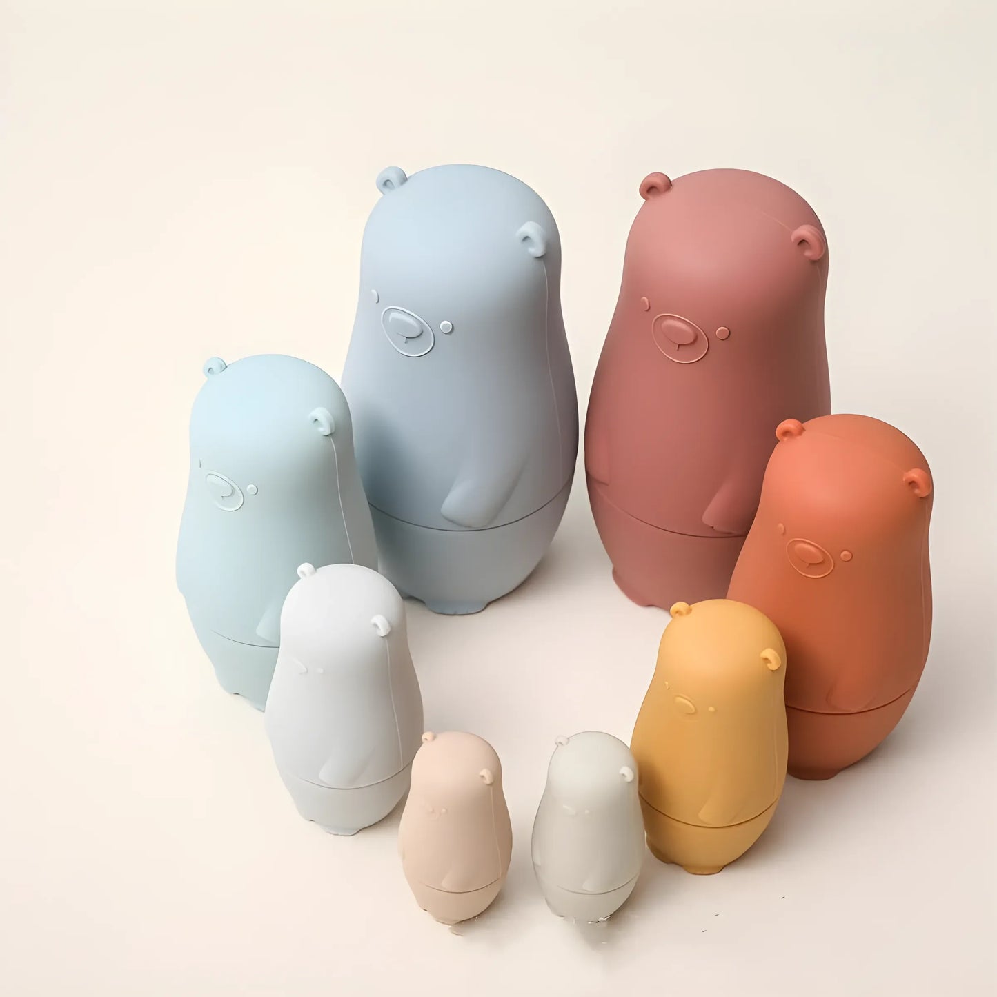 5pcs Silicone Stacking Puzzle Toys | Fun Nesting Toys for Kids