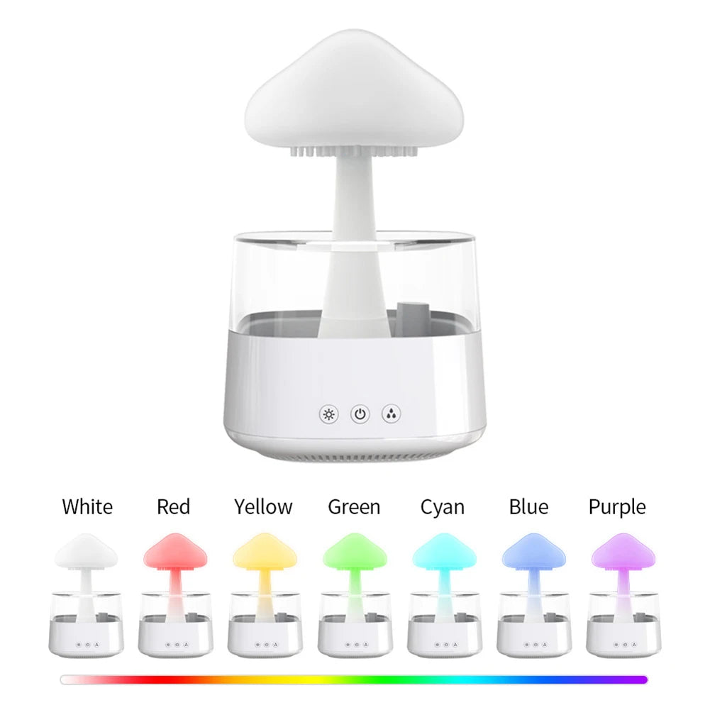 Colorful Mushroom Cloud Humidifier | Aromatherapy Night Light