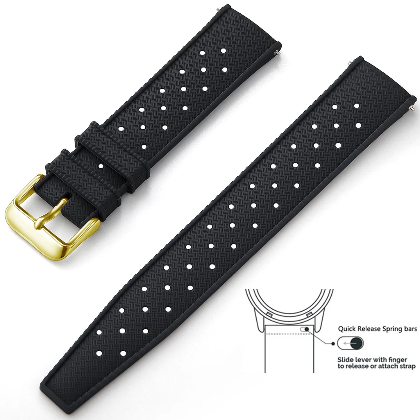 Tropical Silicone Watch Band | Quick Release Rubber Strap