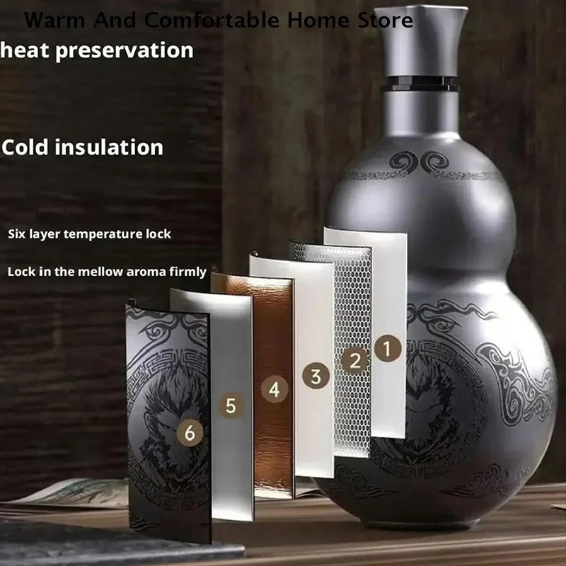 Portable Gourd Style Insulated Water Bottle | 500ml Drink Container