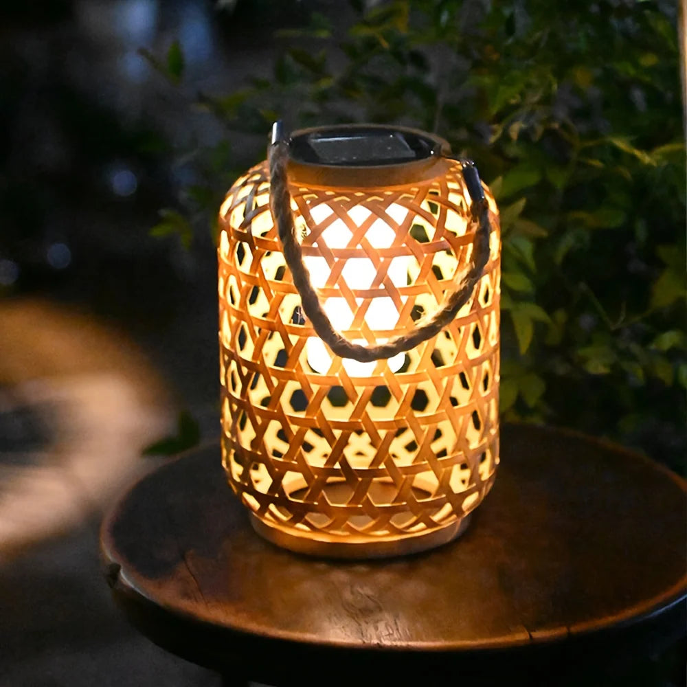 Solar Outdoor Lantern | Decorative Candle Lamp with Auto On/Off