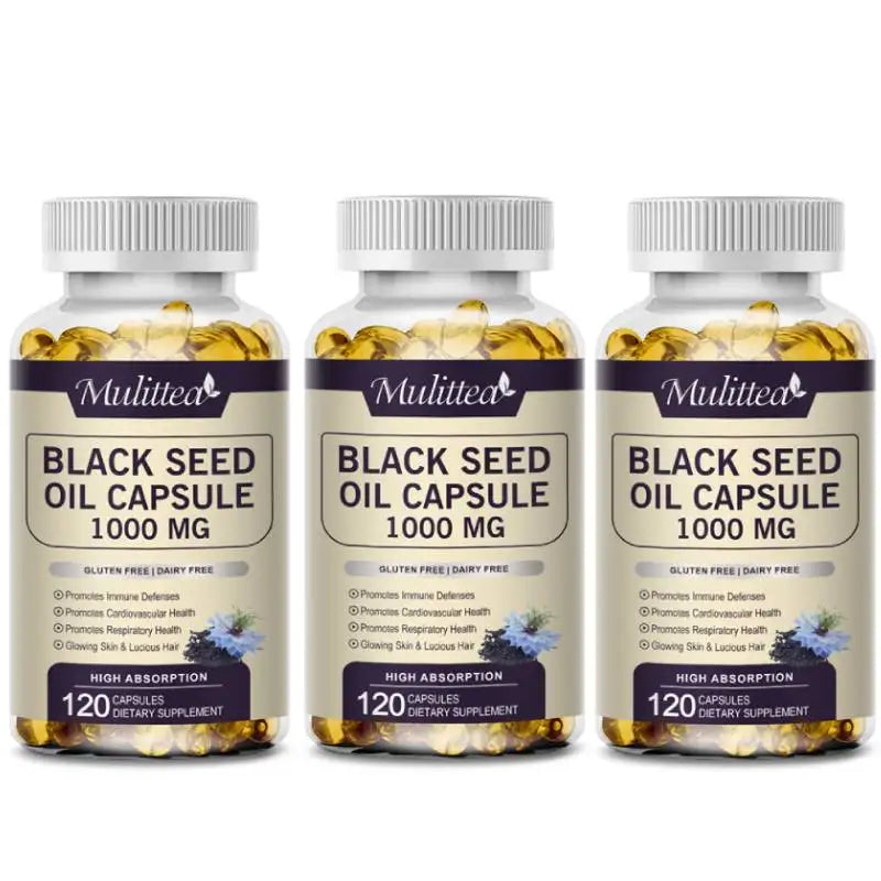 Pure Black Seed Oil Capsules for Hair, Skin & Digestion Support