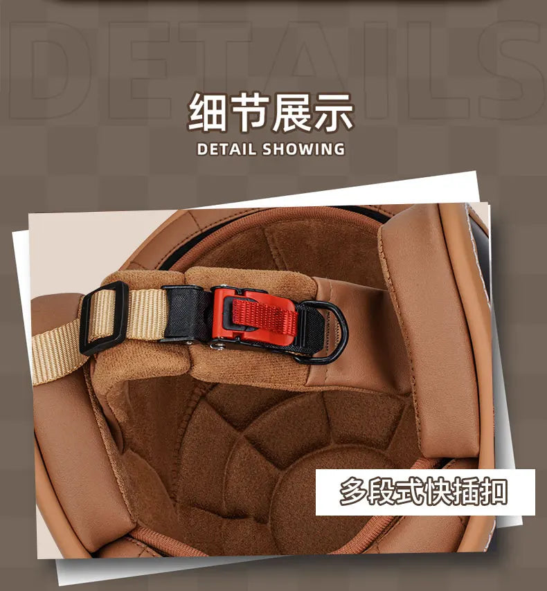 Retro Japanese Style Motorcycle Helmet with Bubble Shield
