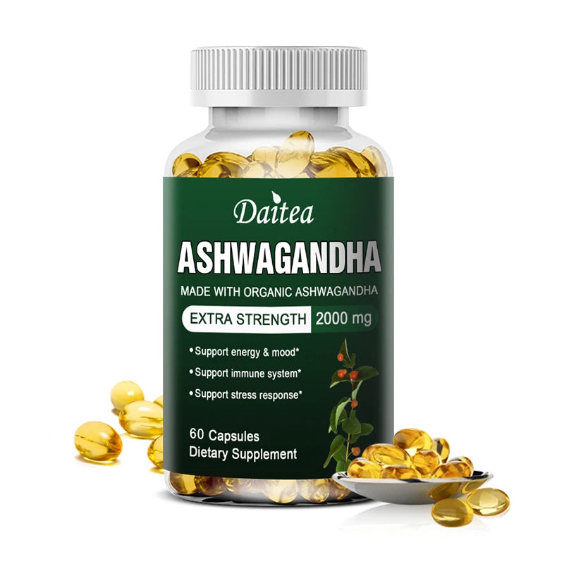 Organic Ashwagandha Extract Capsules for Mood & Energy Support