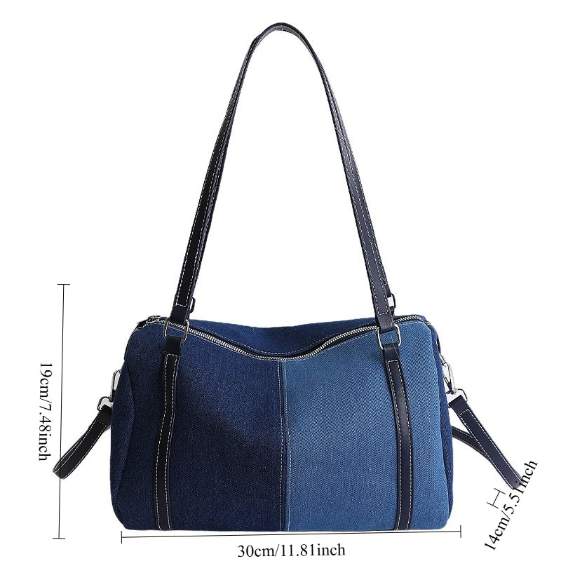 Bolso cruzado de mezclilla para mujer | Bolso de mano versátil y elegante