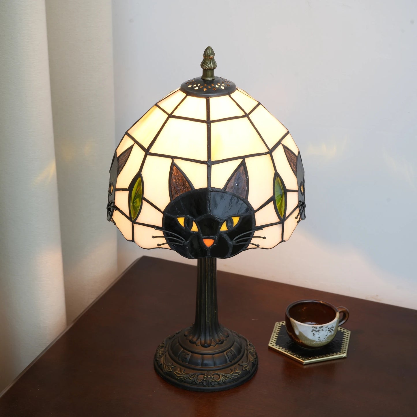 Cute Black Cat Table Lamp for Kids' Rooms | Nightstand Decor