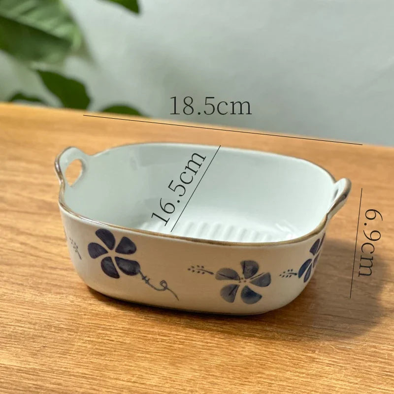Elegant Hand-Painted Ceramic Bowl | Stylish Home Dining Decor