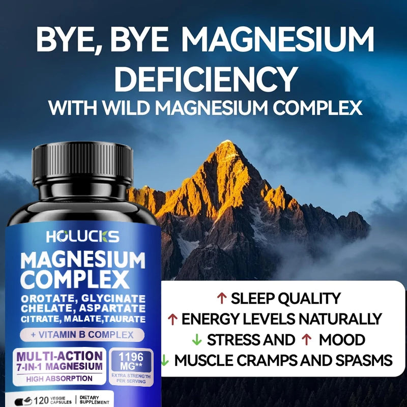 Magnesium Complex Supplements for Brain Health & Relaxation