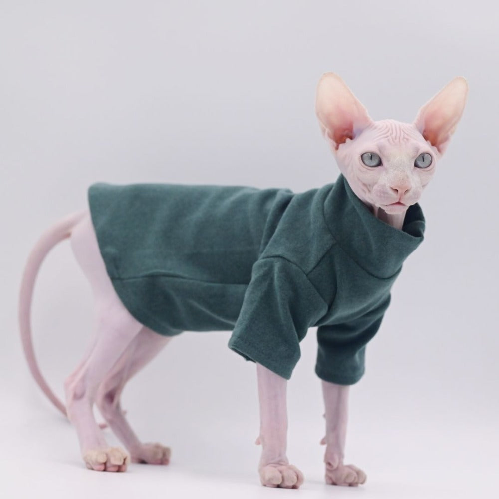 Soft Cotton Winter Outfit for Sphynx Cats | Warm Pet Sweater