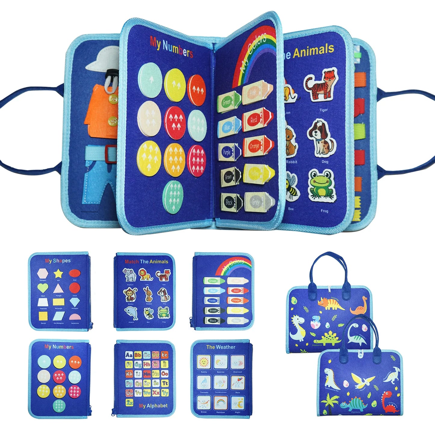 7-in-1 Montessori Busy Board | Engaging Learning Toy for Toddlers