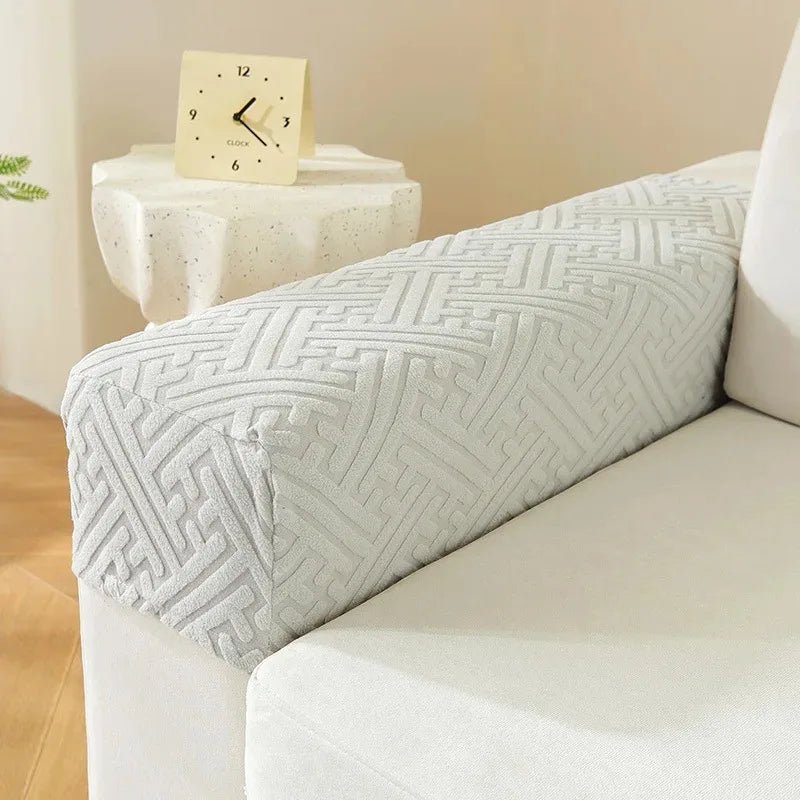 Stretchy Jacquard Armrest Covers | Stylish Sofa & Chair Protectors