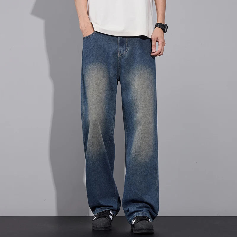 Men's Loose Baggy Jeans | Stylish Wide Leg Denim Trousers