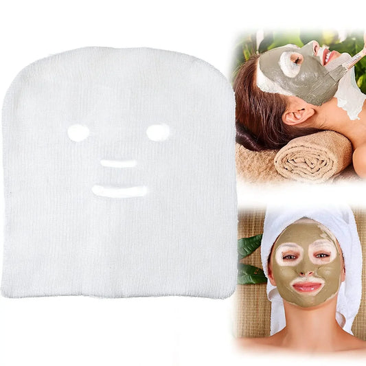 100PCS Soft Pure Cotton Disposable Face Mask Sheets | Non-Irritating