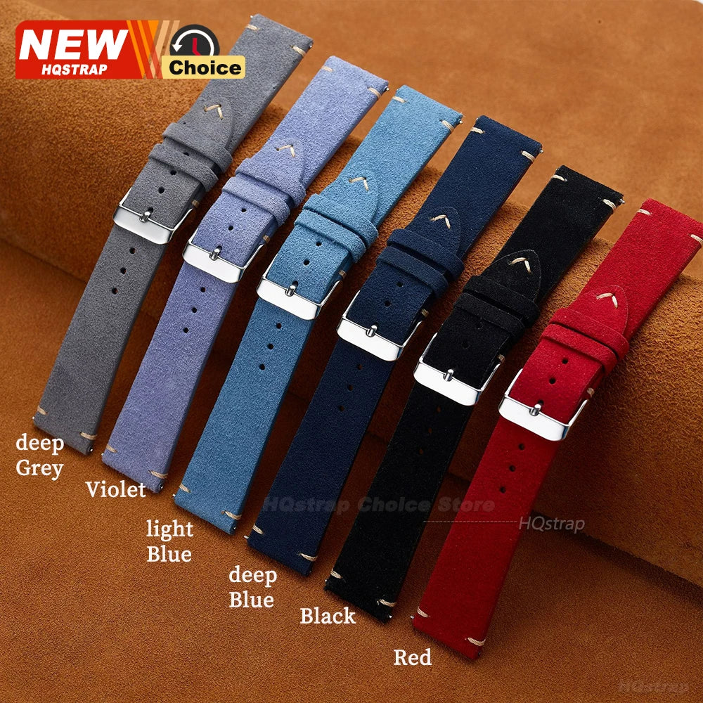 Soft Suede Watch Straps | Adjustable Quick Release Bands for Watches
