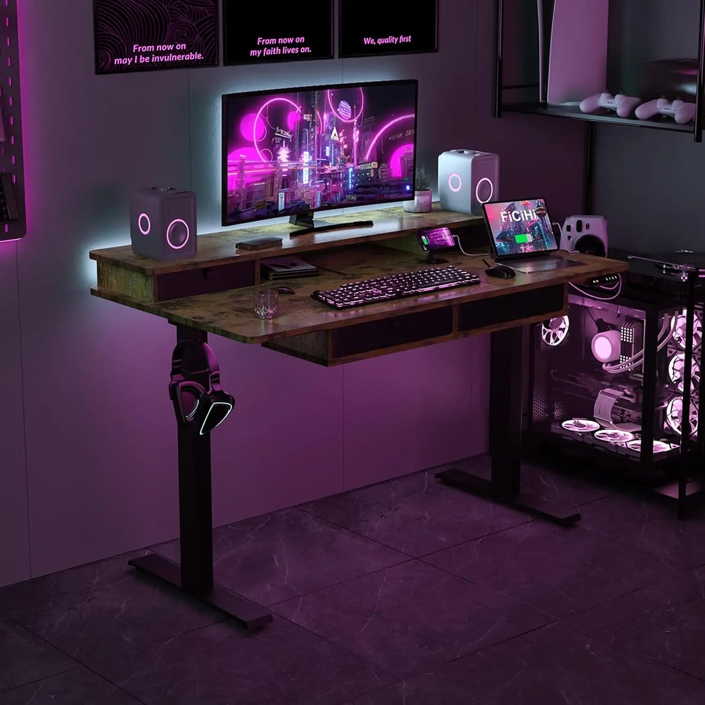 Height Adjustable Electric Desk with Memory & USB Ports | Modern Office Solution