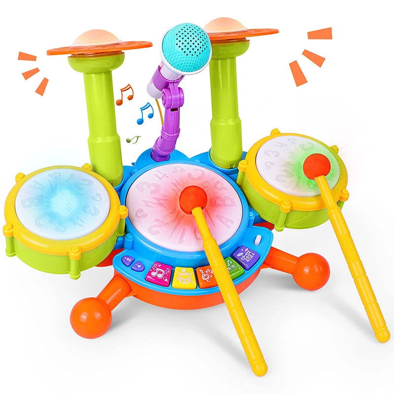 Batería para niños pequeños | Juguetes musicales educativos