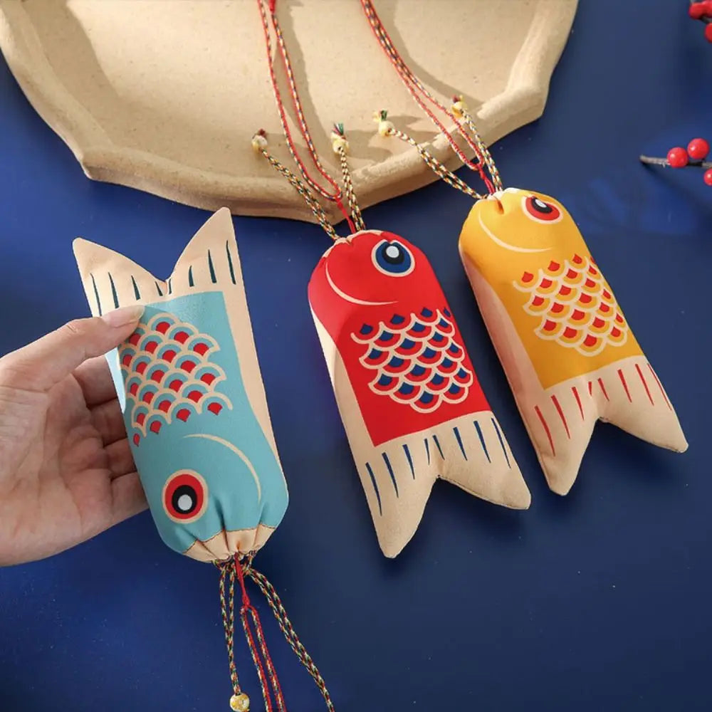 Koi Carp Blessing Bag | Japanese Style Ethnic Jewelry Pouch