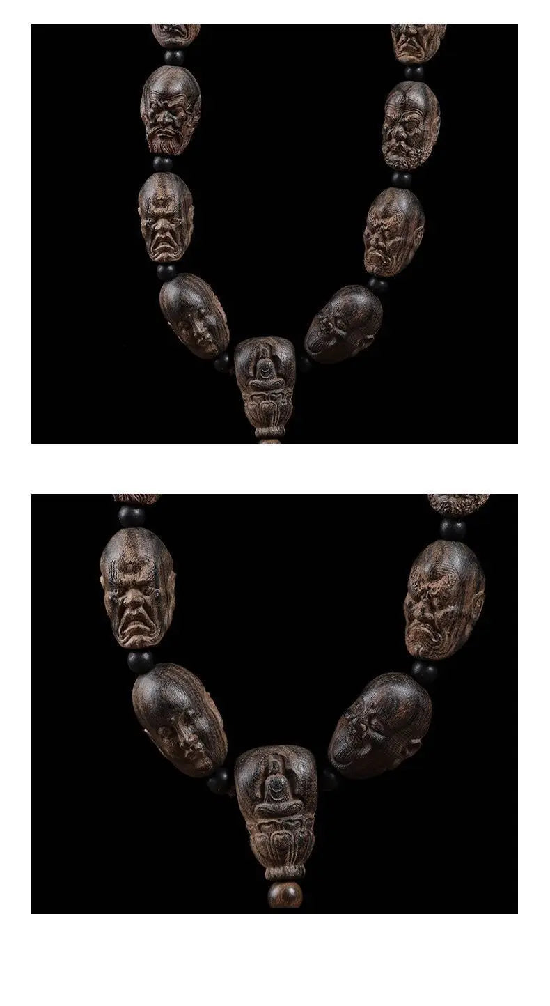 Handcrafted Wooden Buddha Bracelet | Artisan Carved Jewelry