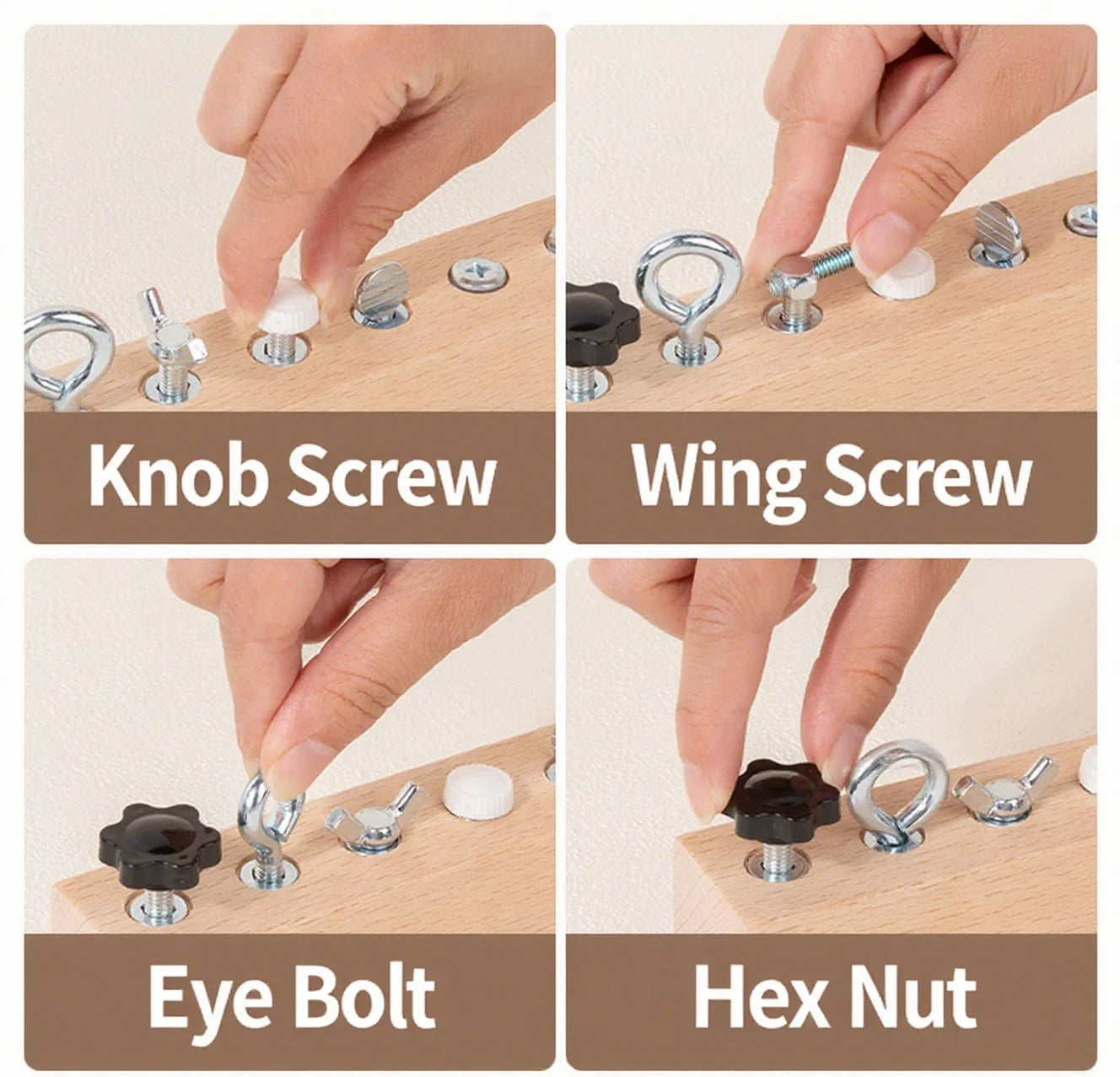 Kids Wooden Screw Nut Disassembly Toy | Montessori Learning