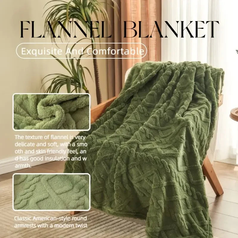 Extra Thick Plush Fleece Blanket | Soft All-Season Throw for Comfort