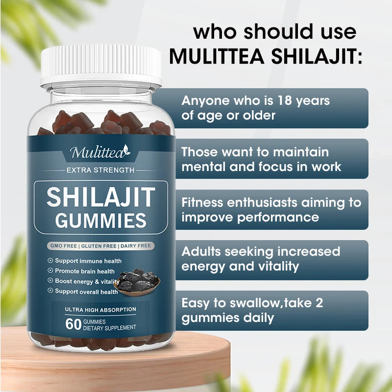 Pure Organic Shilajit Gummies for Energy & Immune Support