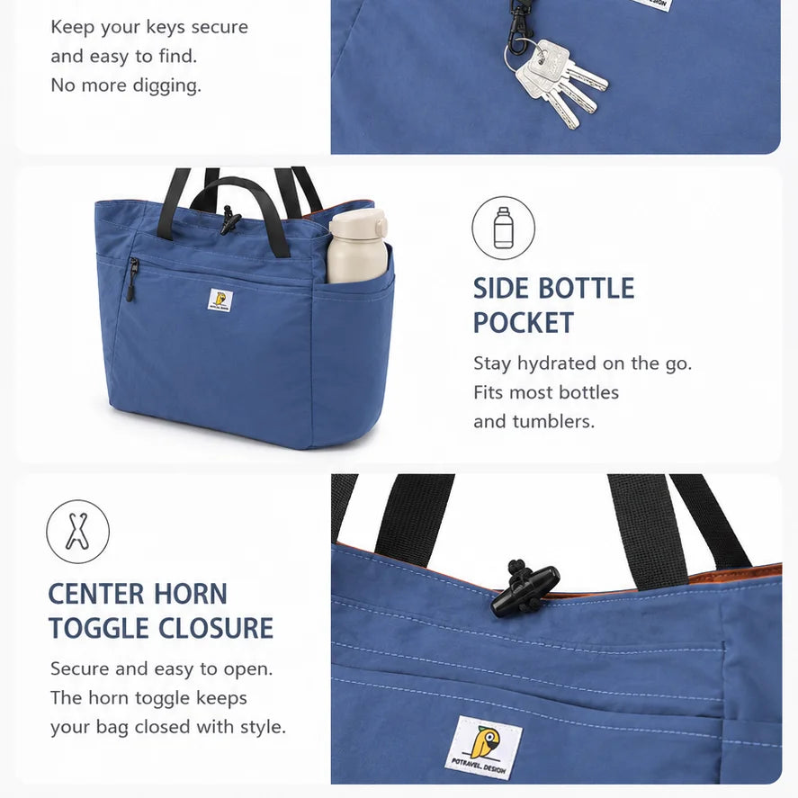 Reversible Large Capacity Travel Tote Bag | Foldable Duffle for All