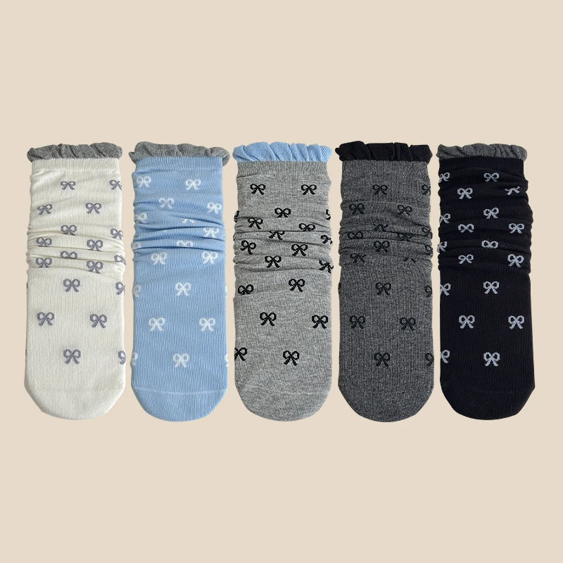 Stylish Women's Cotton Bowknot Socks | Chic Comfort for Every Occasion