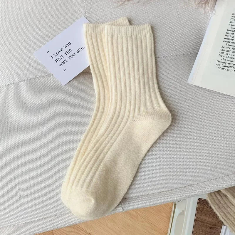 Cozy Thermal Crew Socks for Women | Luxurious Cashmere & Wool