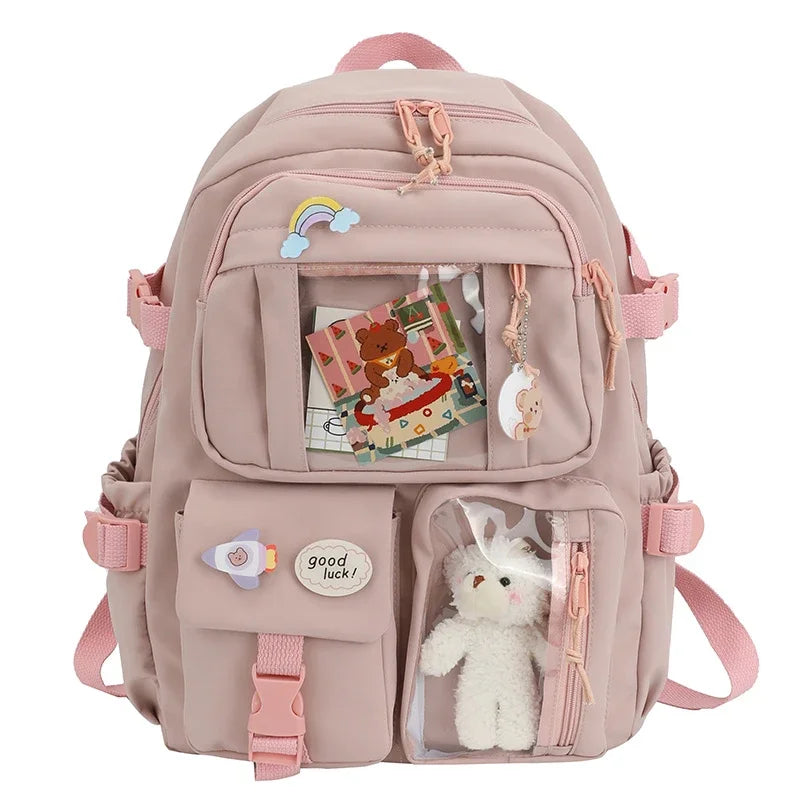 Mochila Bonita Impermeable para Mujer | Mochila Escolar con Múltiples Bolsillos